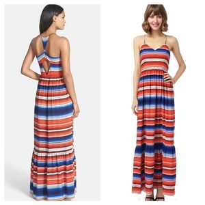 PARKER Cornelia Mixed Stripe Maxi Dress Small